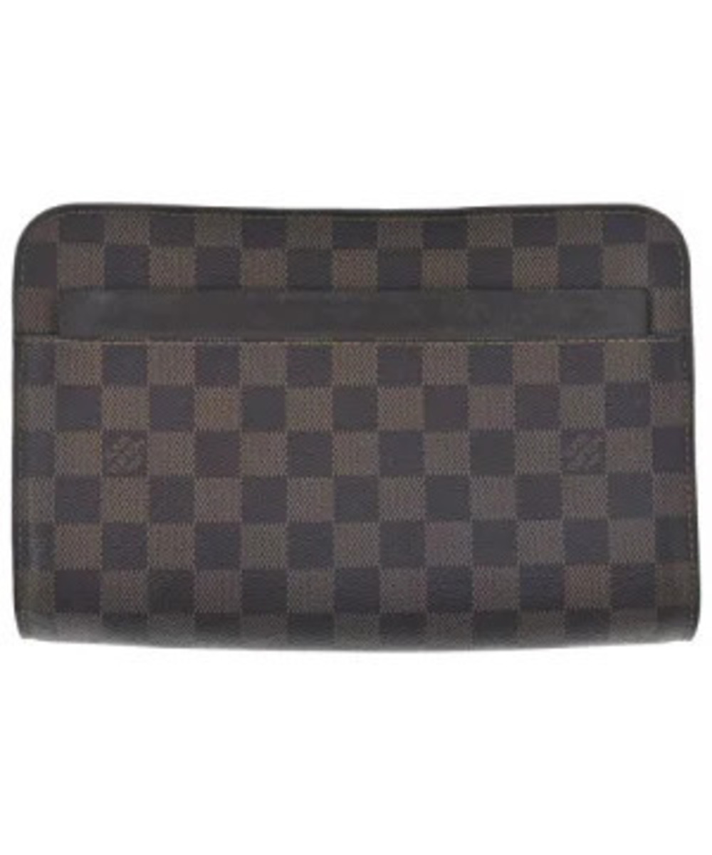Louis Vuitton Clutch Bag Brown Checkered
